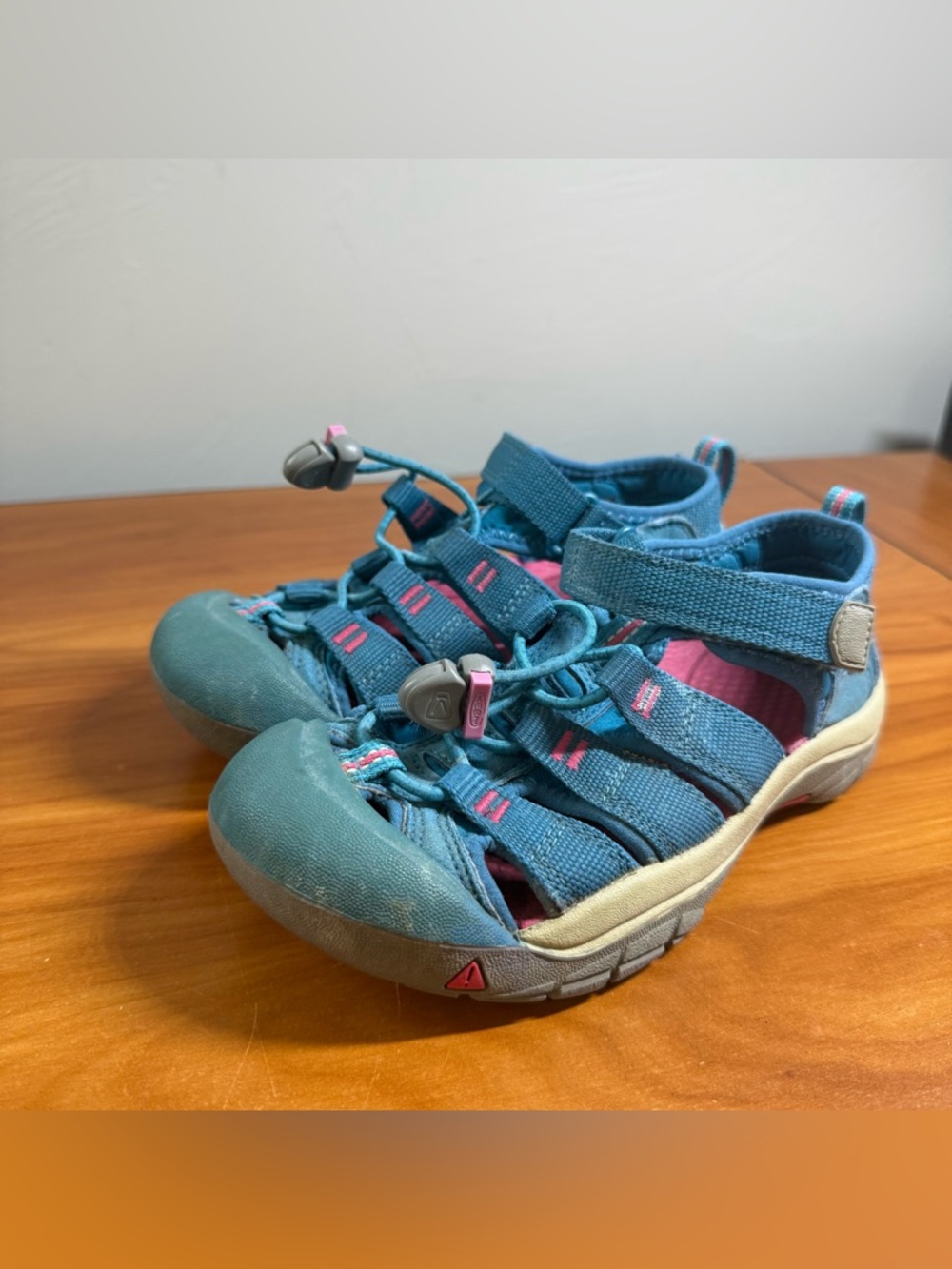 Keen‎ Kids Newport H2 Water Sandal Shoe Turquoise Blue Pink Bungee Vacation K1